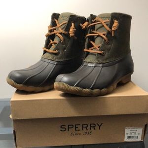Sperry Top-Slider - Saltwater Brown/olive Size 5M